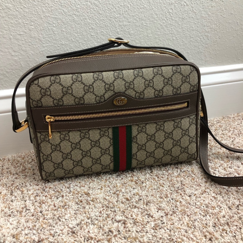 Gucci Ophidia GG Supreme Canvas & Leather Bag LIKE NEW 💯